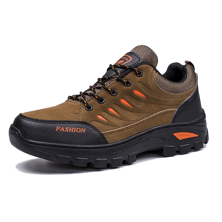 Wholesale PU Leather Men Outdoor Hiking Shoes