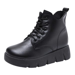 Fashion PU Leather Women Martin Boots